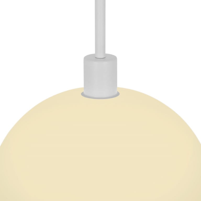 Lampa wisząca ELLEN Nordlux 1xE27 40W Szkło Biały z bliska.