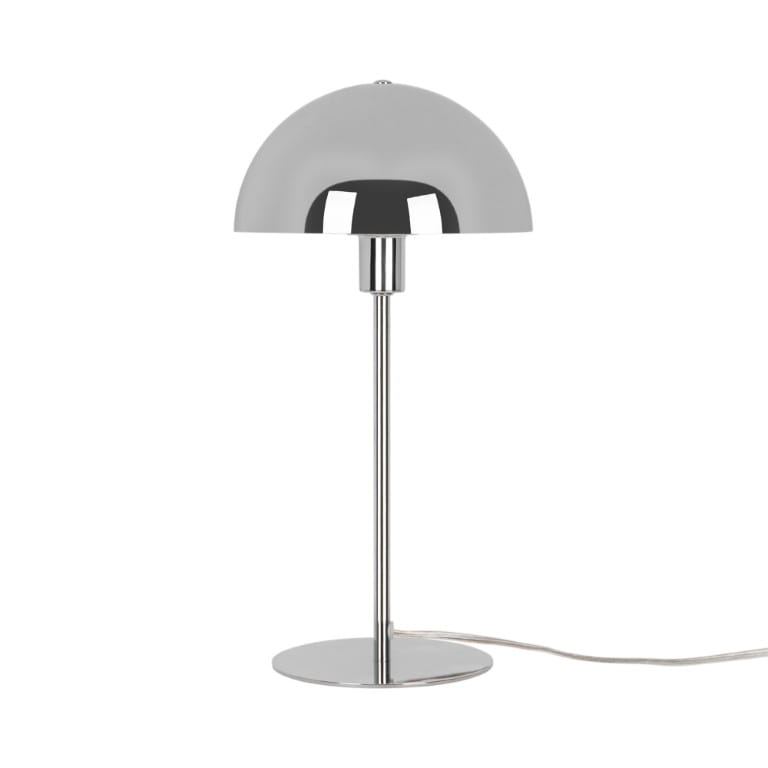 Lampa stołowa ELLEN Nordlux chromowana baza z kloszem półkulistym.