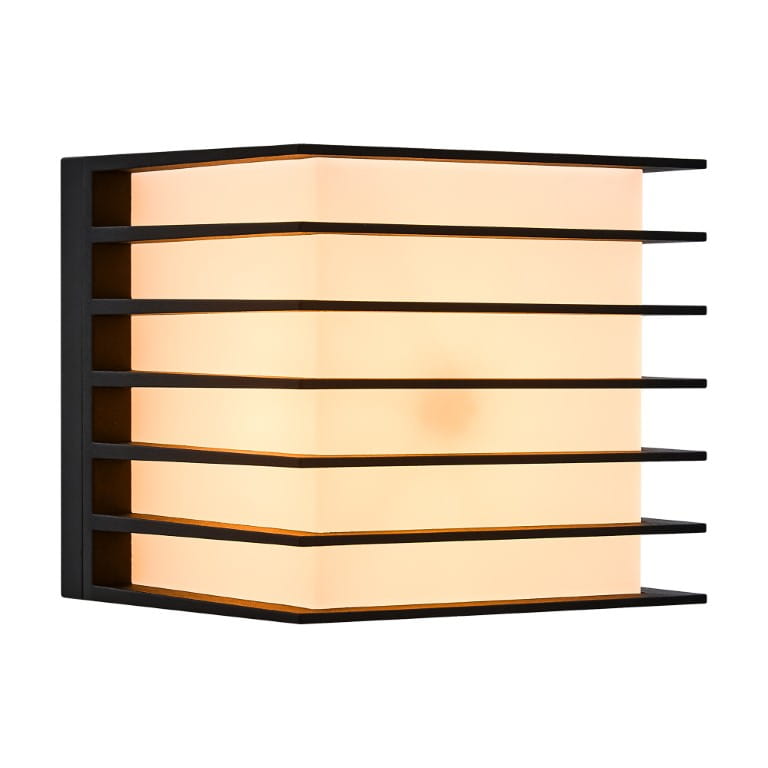 Lampa ścienna FLUCTUS Nordlux 1xE27 15W Metal Czarny – nowoczesna, prostokątna, czarna rama z kontrastowym białym wnętrzem.