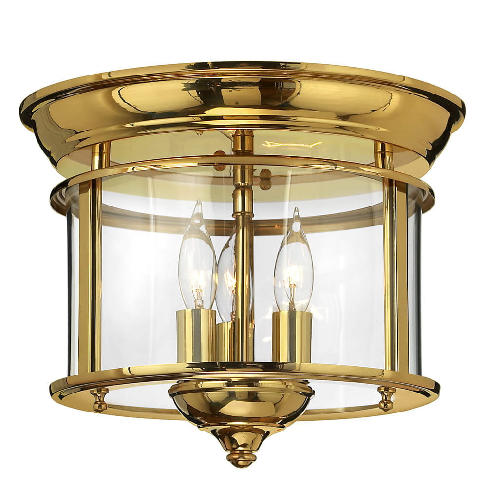 Lampa sufitowa plafon Gentry Elstead Lighting 3x40W Złoty Mosiądz.