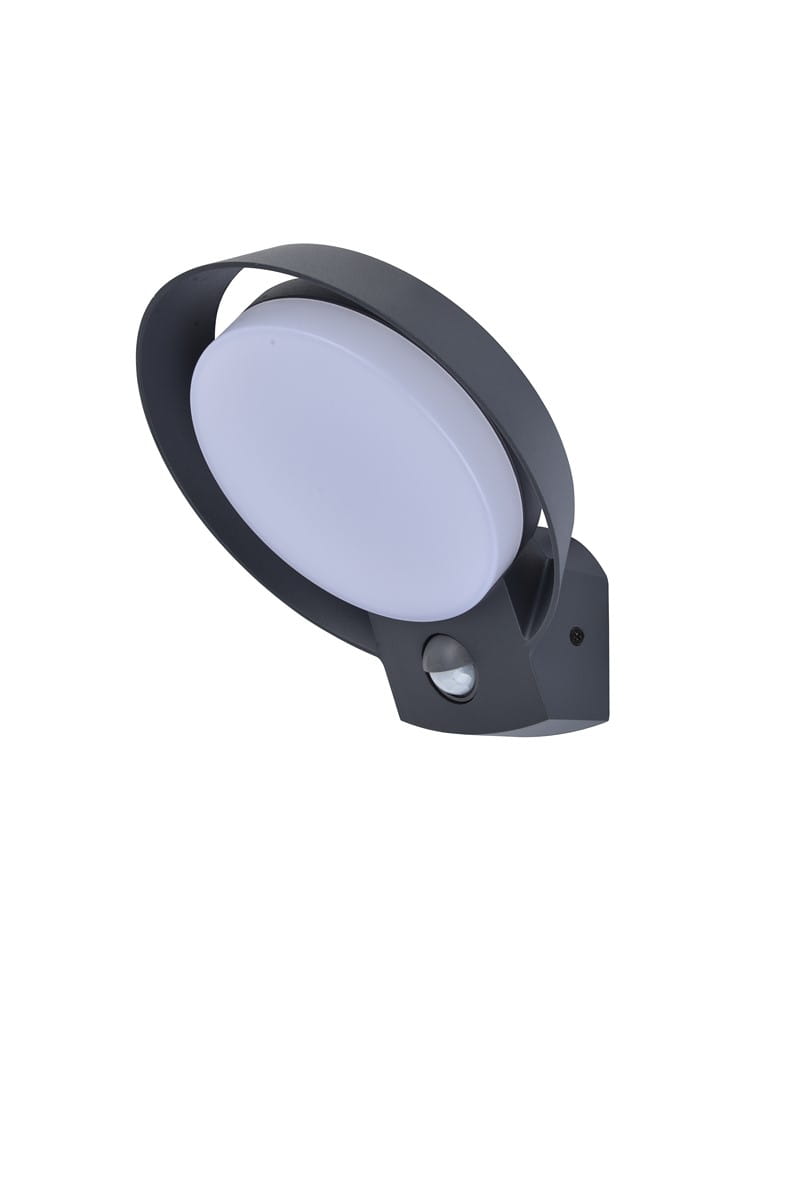 Kinkiet zewnętrzny z czujnikiem Lutec Polo 5205702118 IP54 1xLED Aluminium Szary.