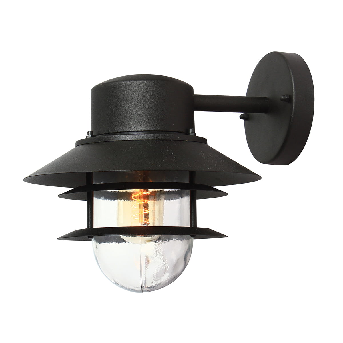 Lampa elewacyjna Elstead Lighting Copenhagen COPENHAGEN-BK czarna stal IP44 1xE27.