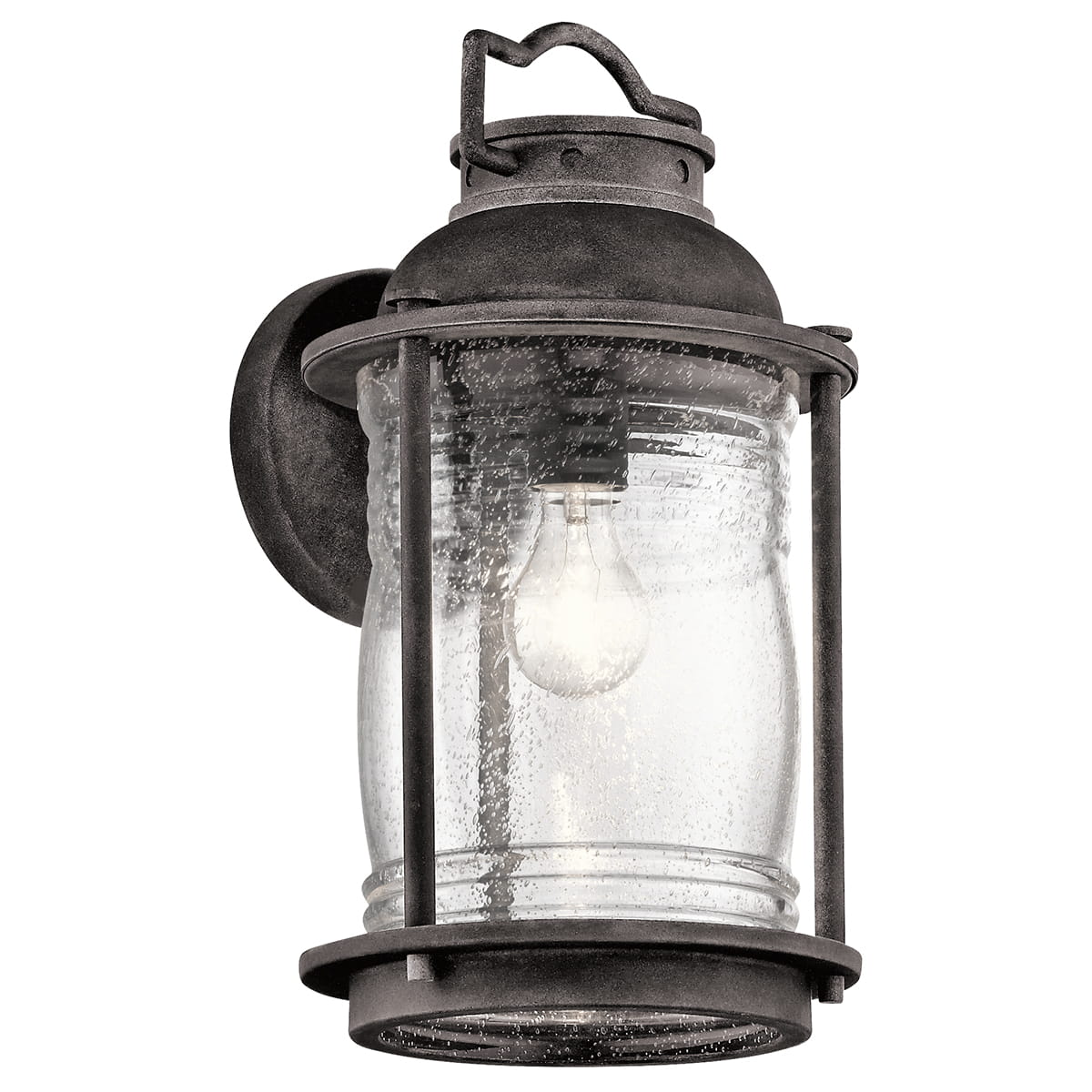 Kinkiet zewnętrzny Elstead Lighting Ashland Bay stalowy.