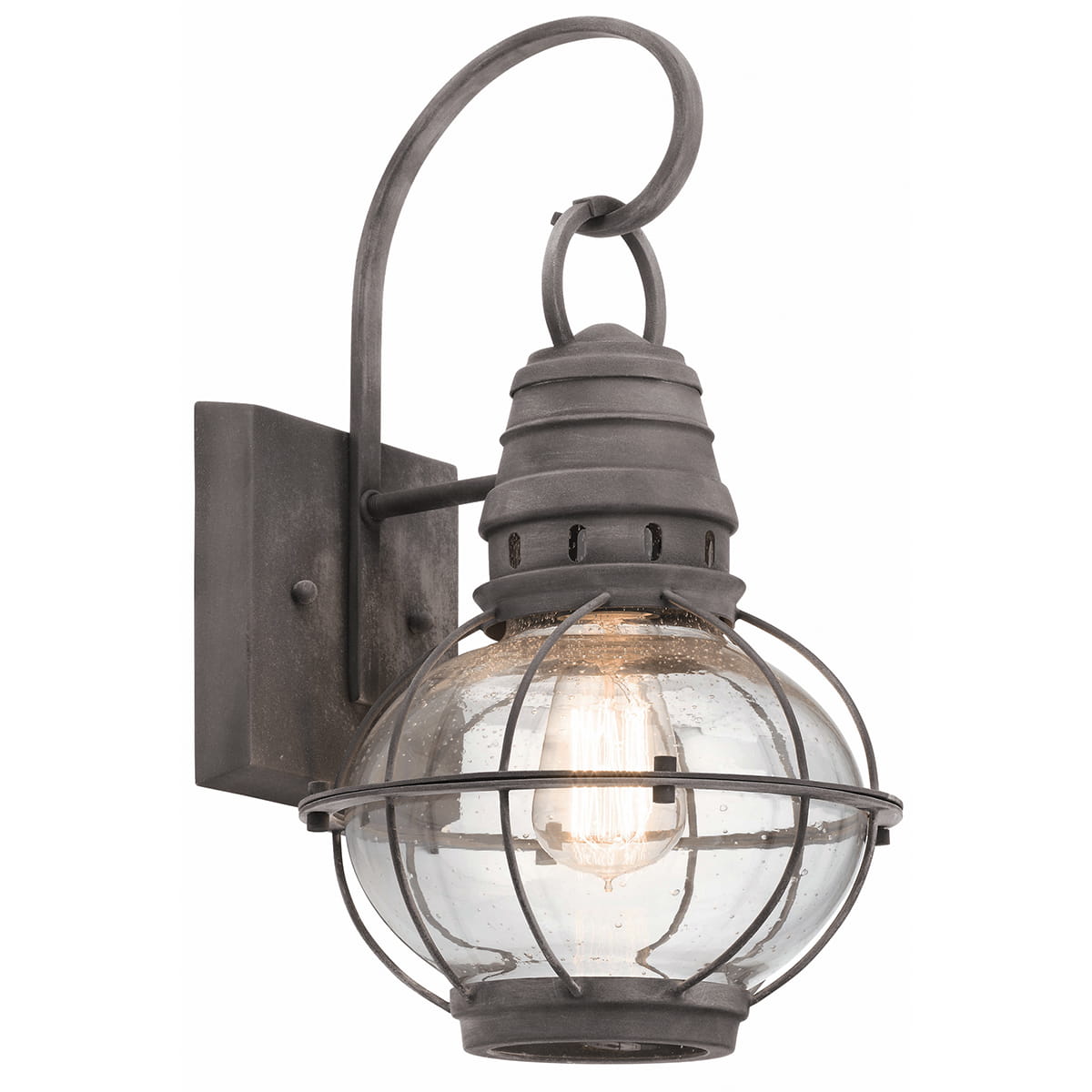 Zewnętrzny kinkiet Elstead Lighting Bridge Point KL-BRIDGEPOINT-M IP44 Stal Stalowy.