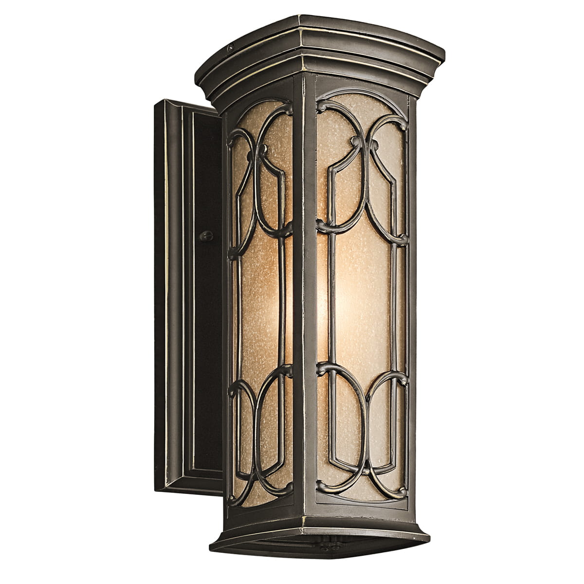 Kinkiet zewnętrzny Elstead Lighting Franceasi KL-FRANCEASI-S IP44 1xE27 Stal Brązowy.