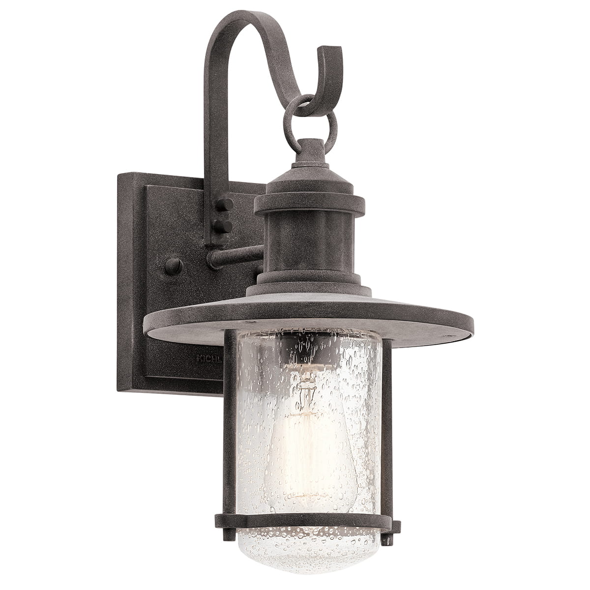 Kinkiet zewnętrzny Elstead Lighting Riverwood KL-RIVERWOOD2-M IP44 1xE27 Szkło Stalowy.