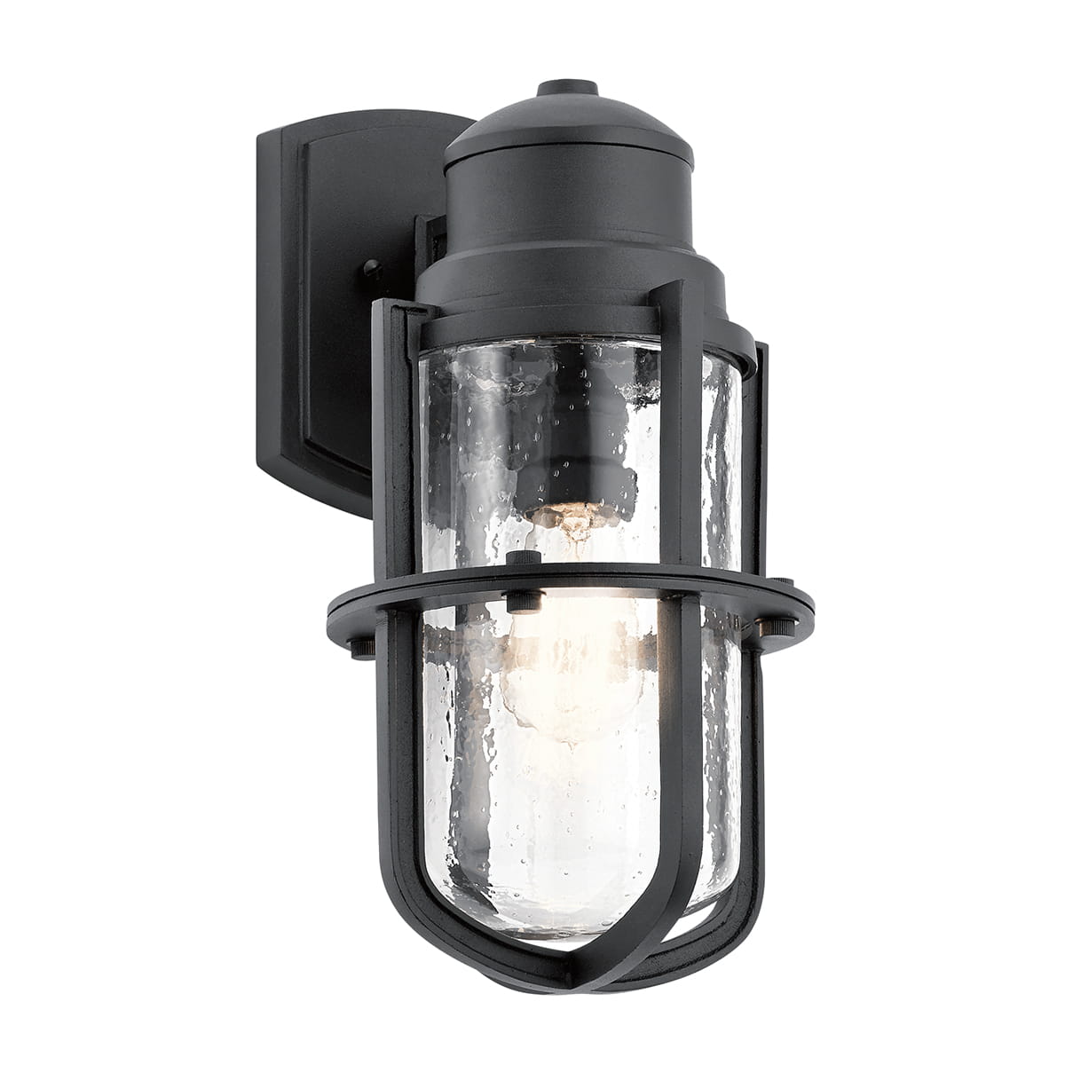 Czarny kinkiet zewnętrzny Elstead Lighting Suri KL-SURI-M IP44 z tworzywa sztucznego, 1xE27.