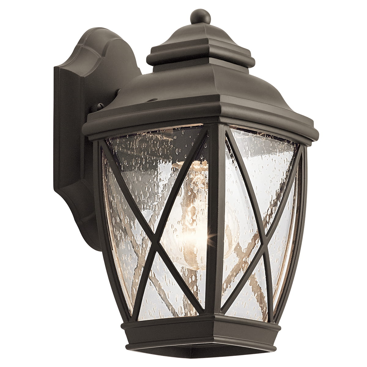 Kinkiet zewnętrzny Elstead Lighting Tangier KL-TANGIER2-S IP44 Aluminium Brązowy na ścianie.