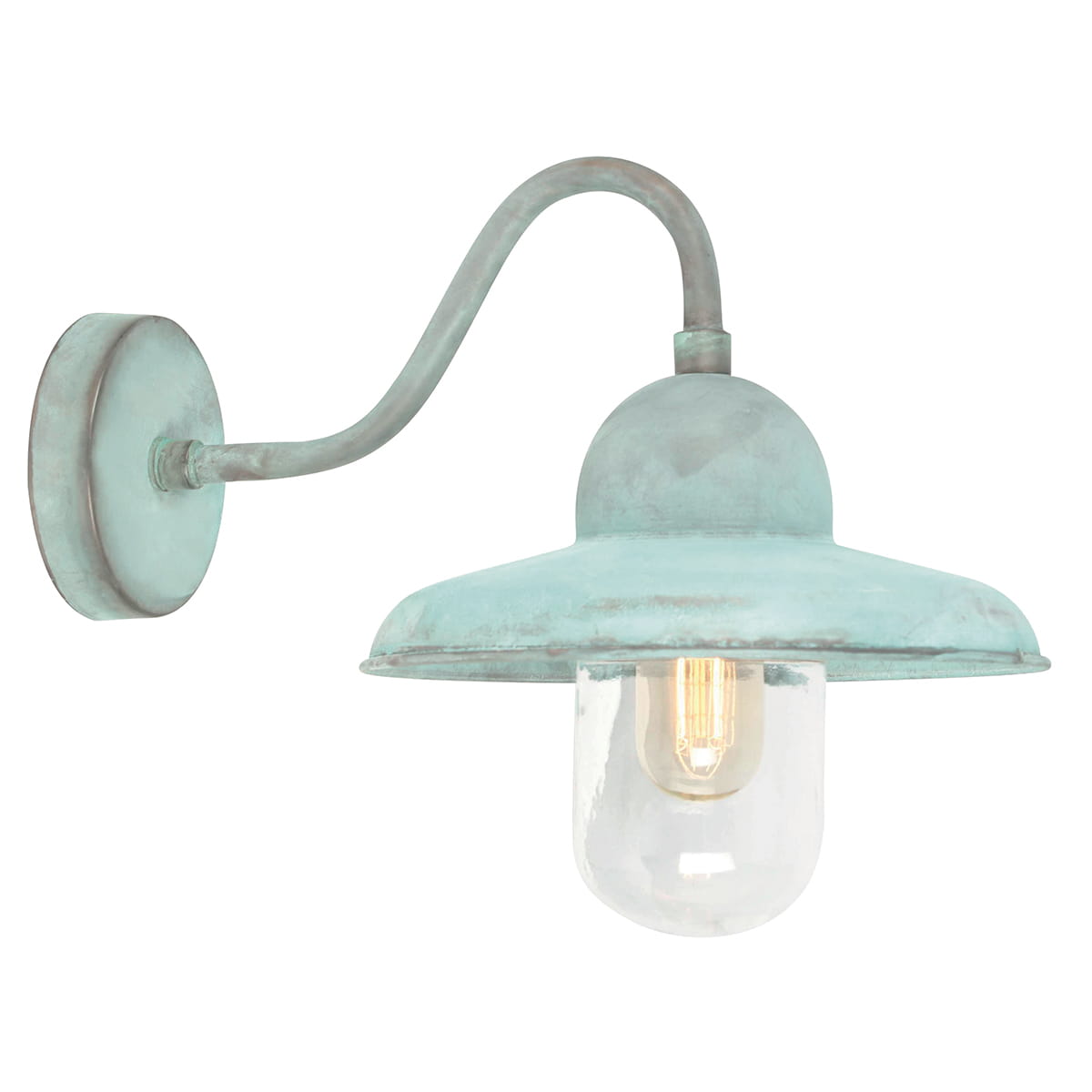 Kinkiet zewnętrzny Elstead Lighting Somerton SOMERTON-V IP44 vintage zielony mosiądz.