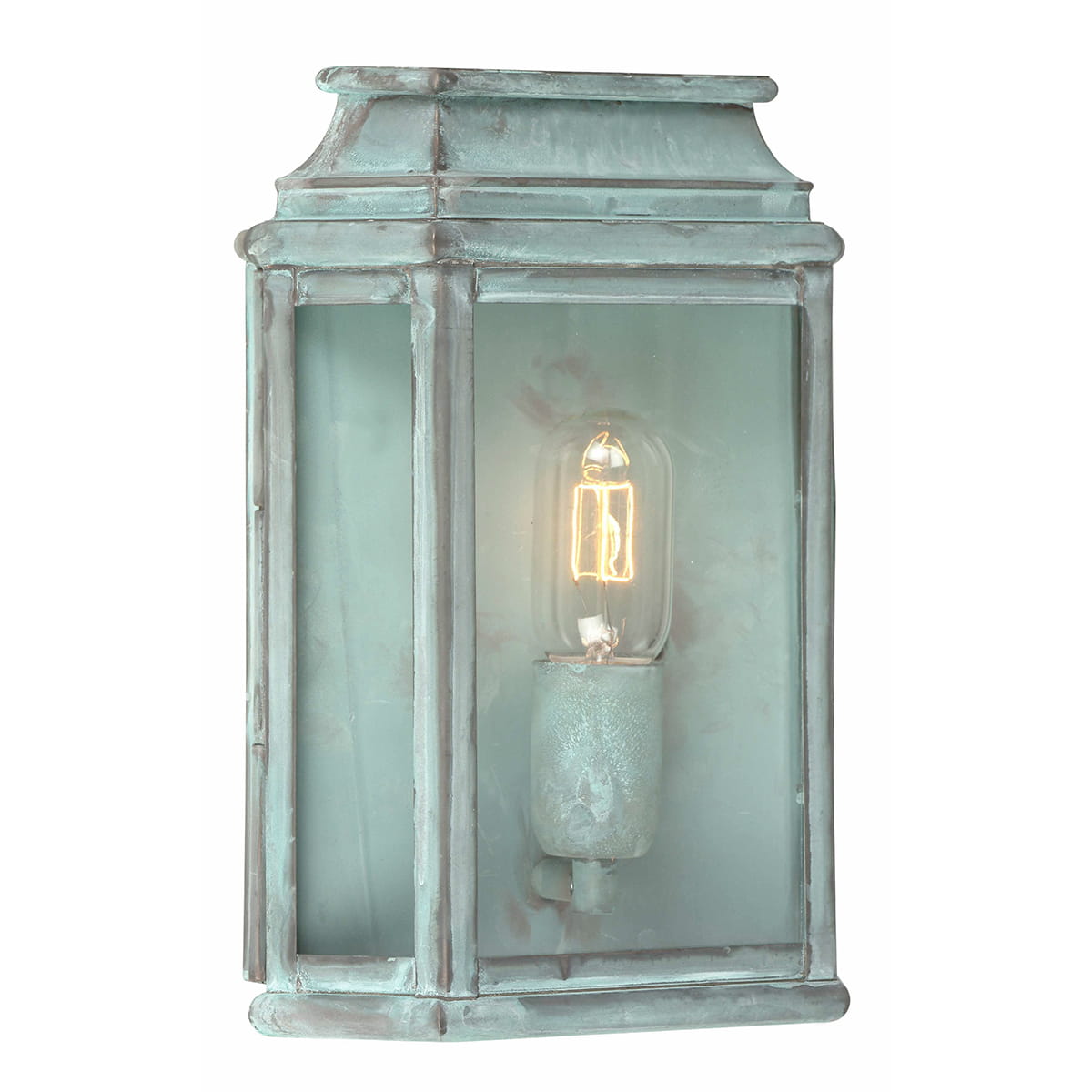 Kinkiet zewnętrzny Elstead Lighting St Martins, mosiądz zielony, IP44.