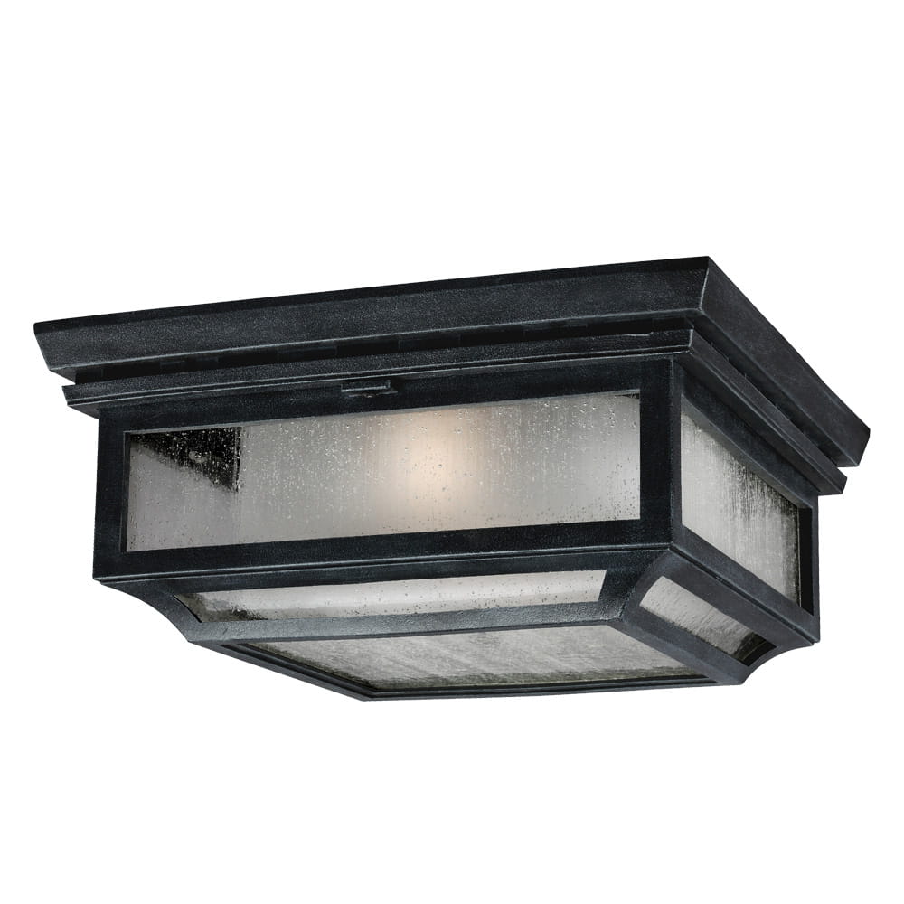 Lampa stropowa Elstead Lighting Shepherd FE-SHEPHERD-F IP44 czarna.