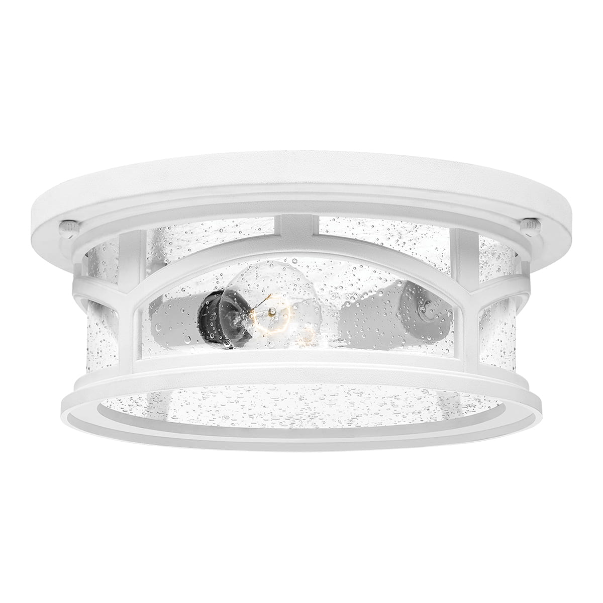 Lampa stropowa Elstead Lighting Marblehead QZ-MARBLEHEAD-F-WHT IP44, dwa gniazda E27, biały korpus.
