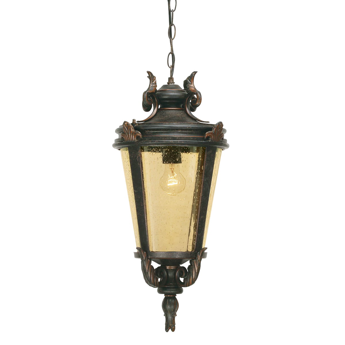 Lampa stropowa wisząca Elstead Lighting Baltimore BT8-L IP23 1xE27 Stal Brązowy