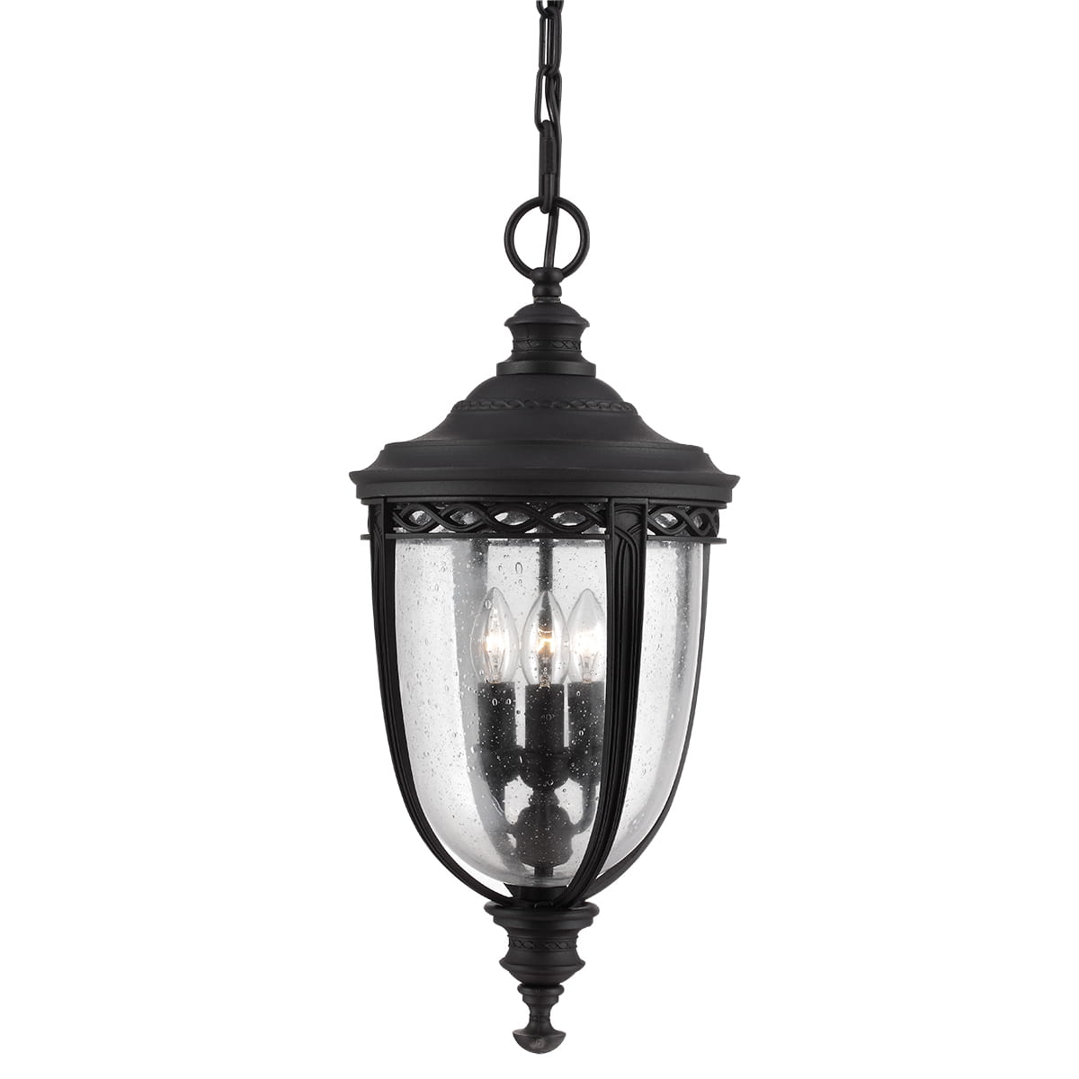 Lampa stropowa wisząca Elstead Lighting English Bridle FE-EB8-L-BLK IP23 Czarny.