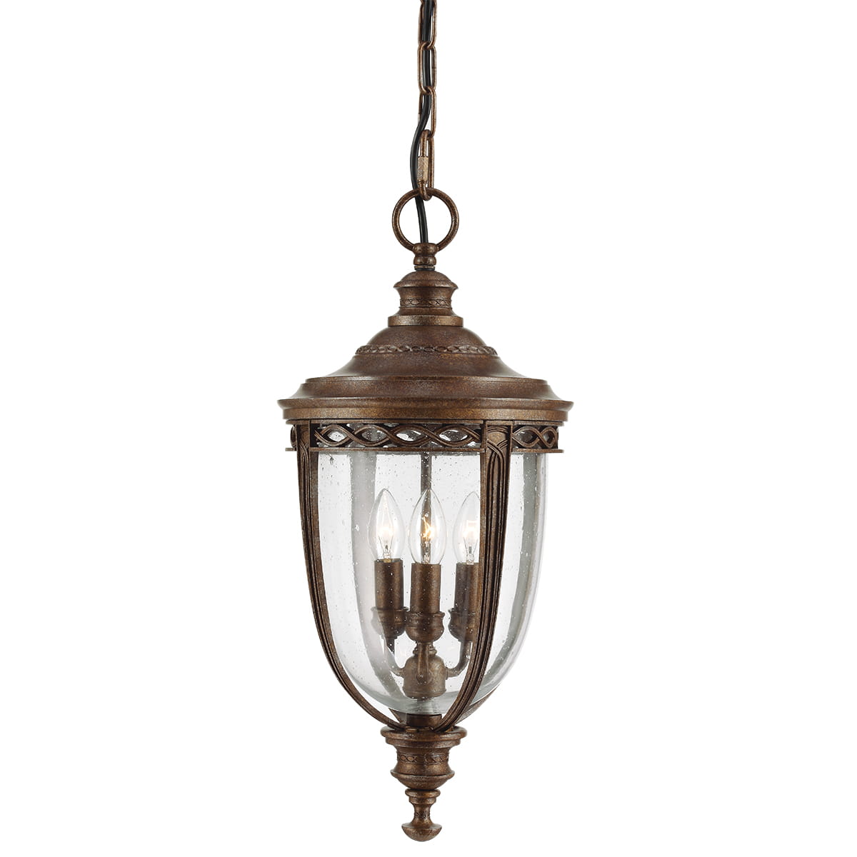 Lampa stropowa wisząca Elstead Lighting English Bridle FE-EB8-L-BRB IP23 Stal Brązowy.