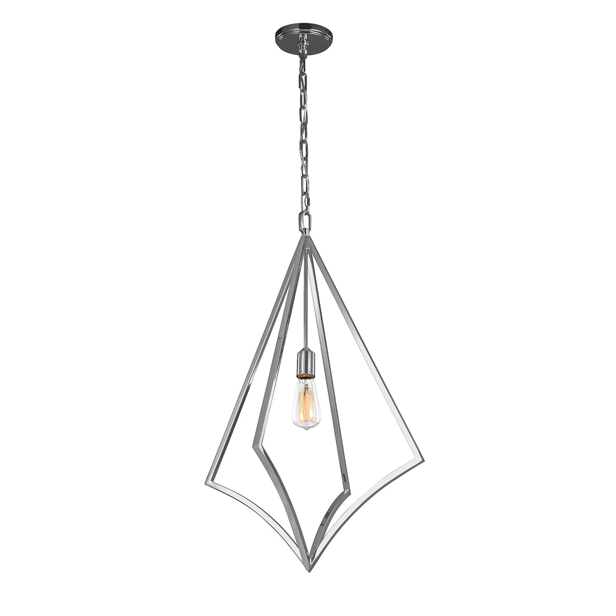 Lampa stropowa wisząca Elstead Lighting Nico FE-NICO-P-L-CH w stylu nowoczesnym, stal chrom.