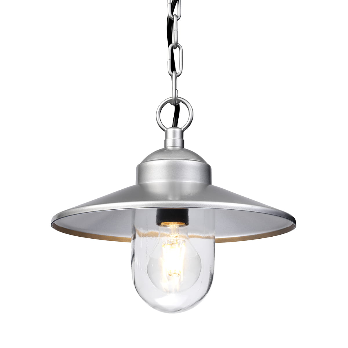 Lampa stropowa wisząca Elstead Lighting Klampenborg, stal srebrny.