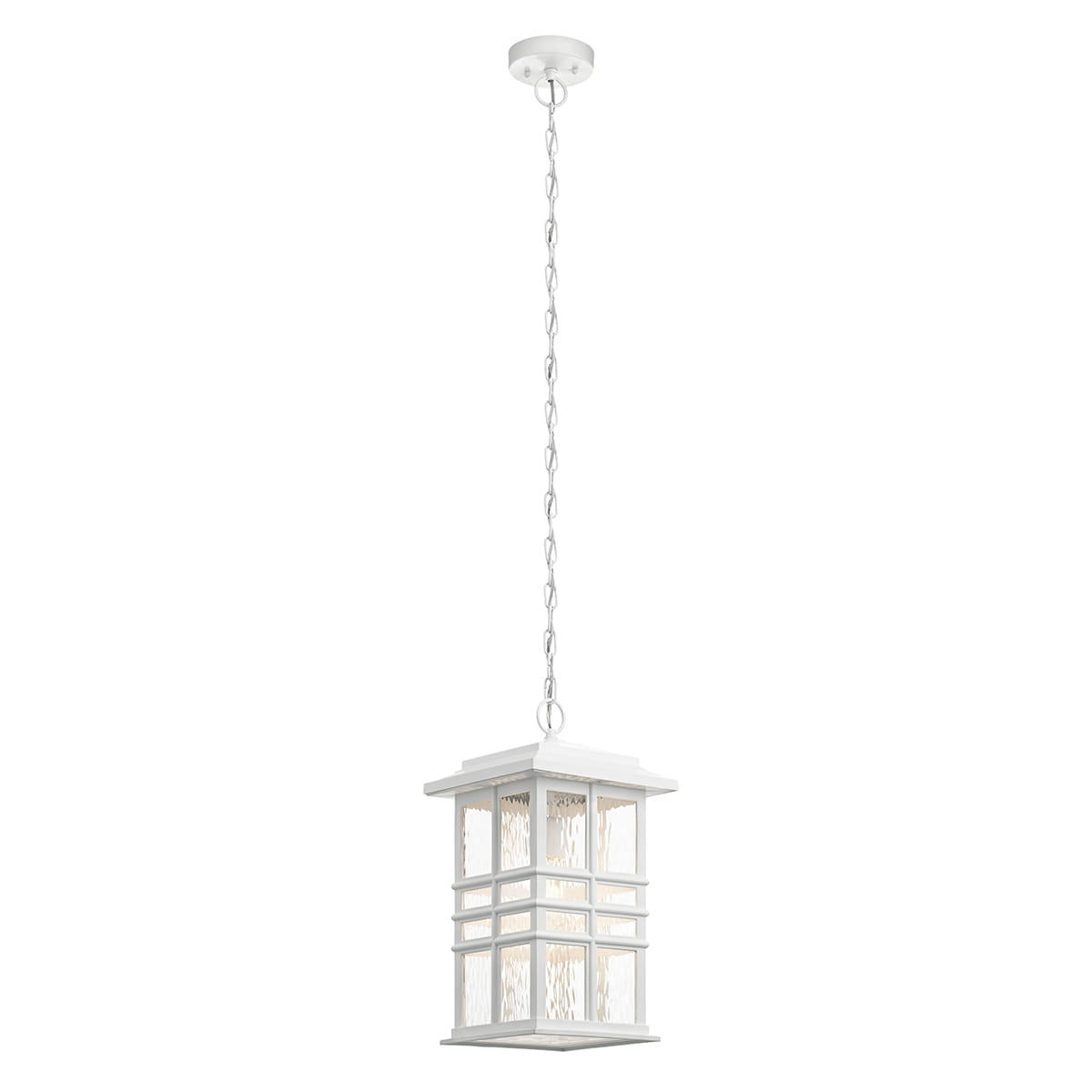 Lampa stropowa wisząca Elstead Lighting Beacon Square biała.