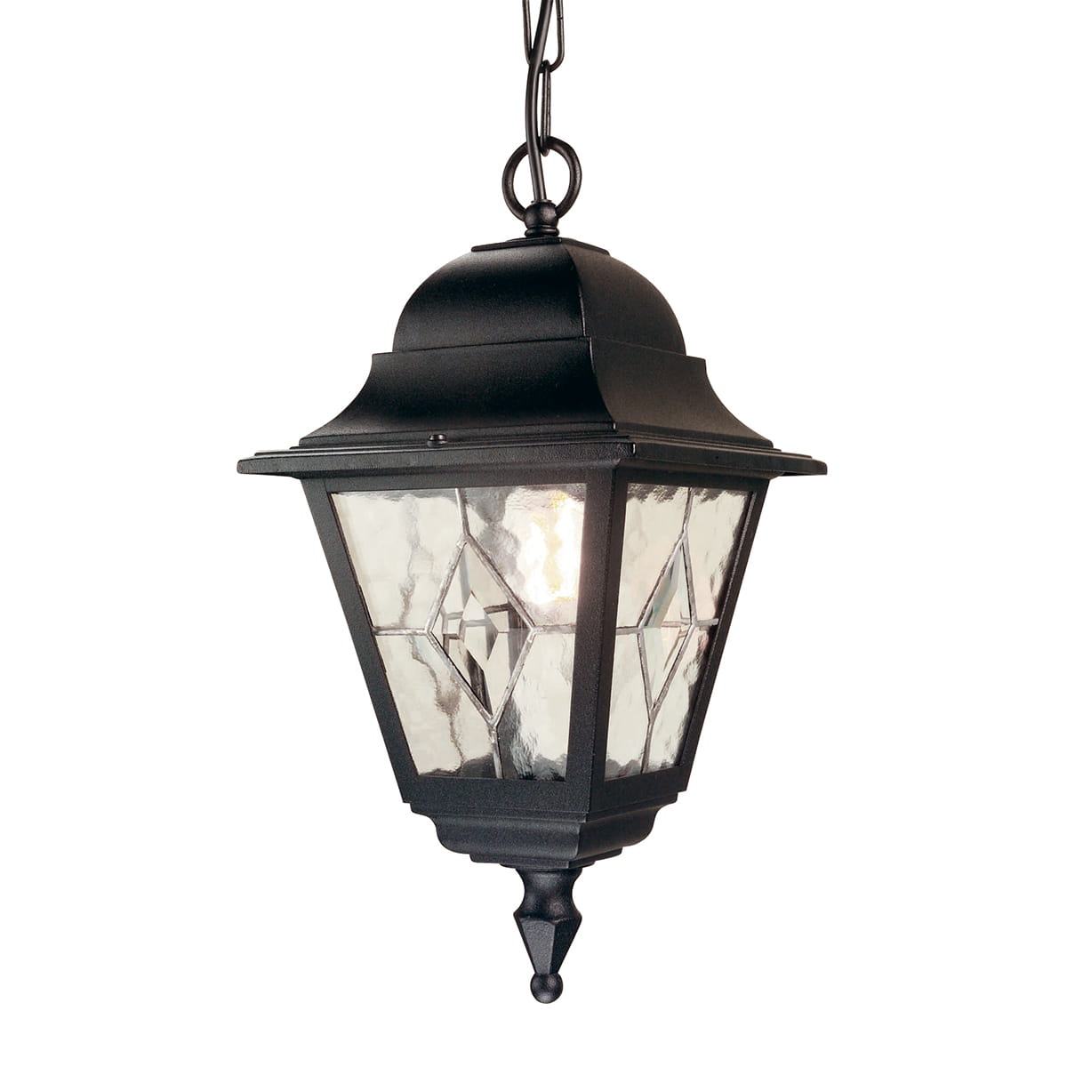 Wisząca lampa stropowa Elstead Lighting Norfolk NR9-BLK IP43 czarna.