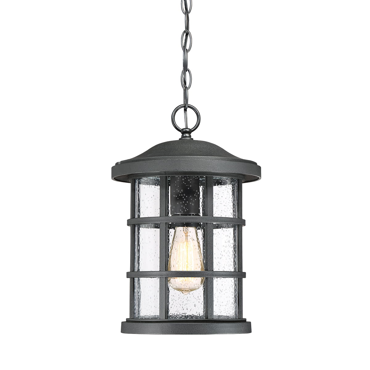 Lampa stropowa wisząca Elstead Lighting Crusade QZ-CRUSADE8-BLK IP44 czarna.