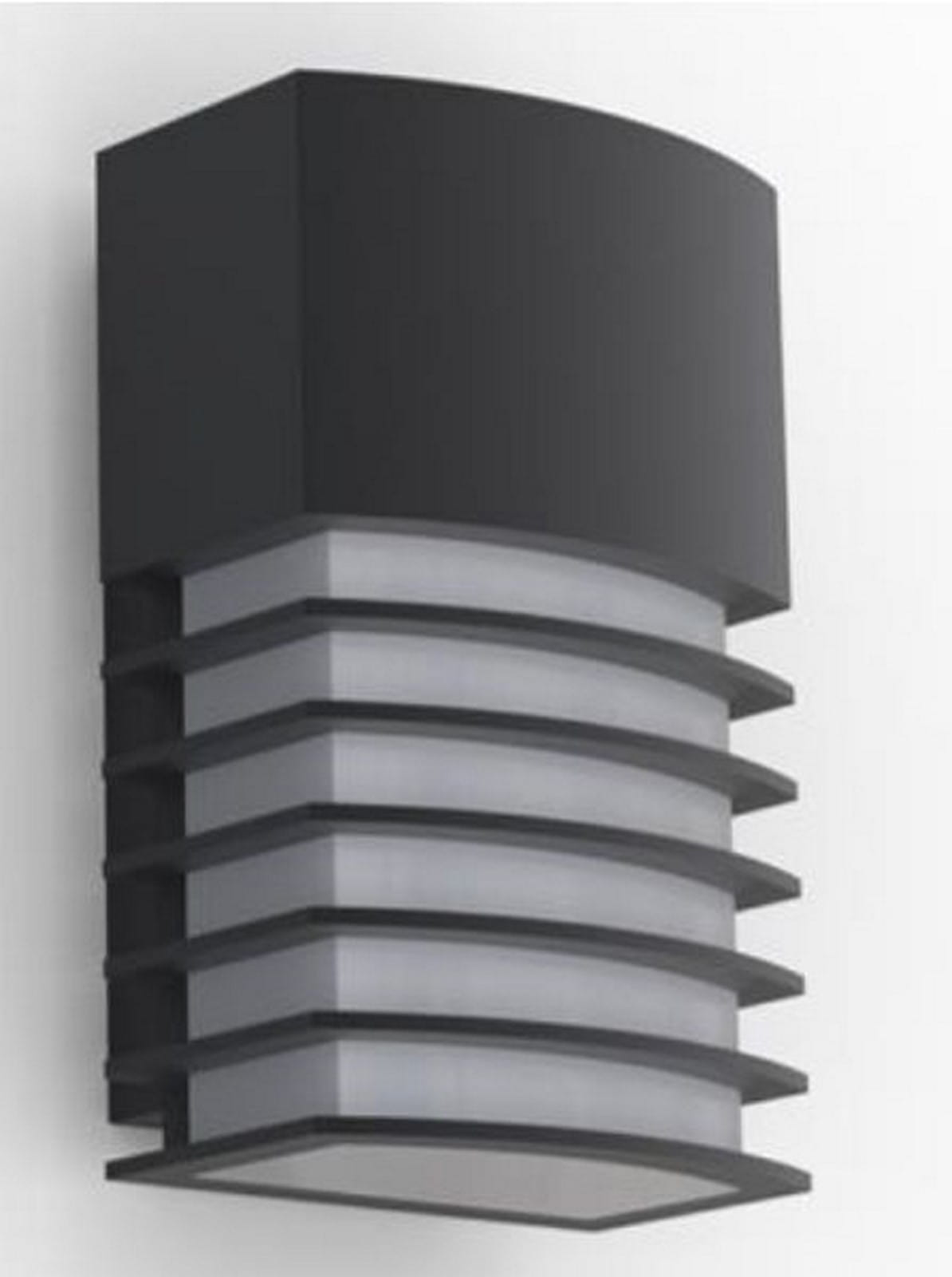 Nowoczesny kinkiet zewnętrzny Lutec Fulton czarny aluminium IP44.