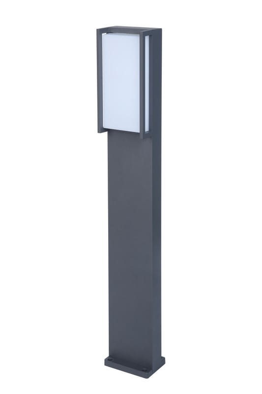 Słupek oświetleniowy Lutec Qubo 7193001118 IP54 1xLED Aluminium prostokątny stojący.