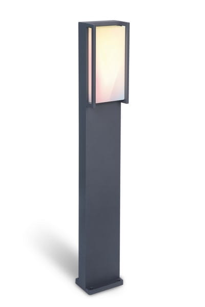 Słupek oświetleniowy Lutec Qubo 7193003118 IP54 1xLED Aluminium Szary.
