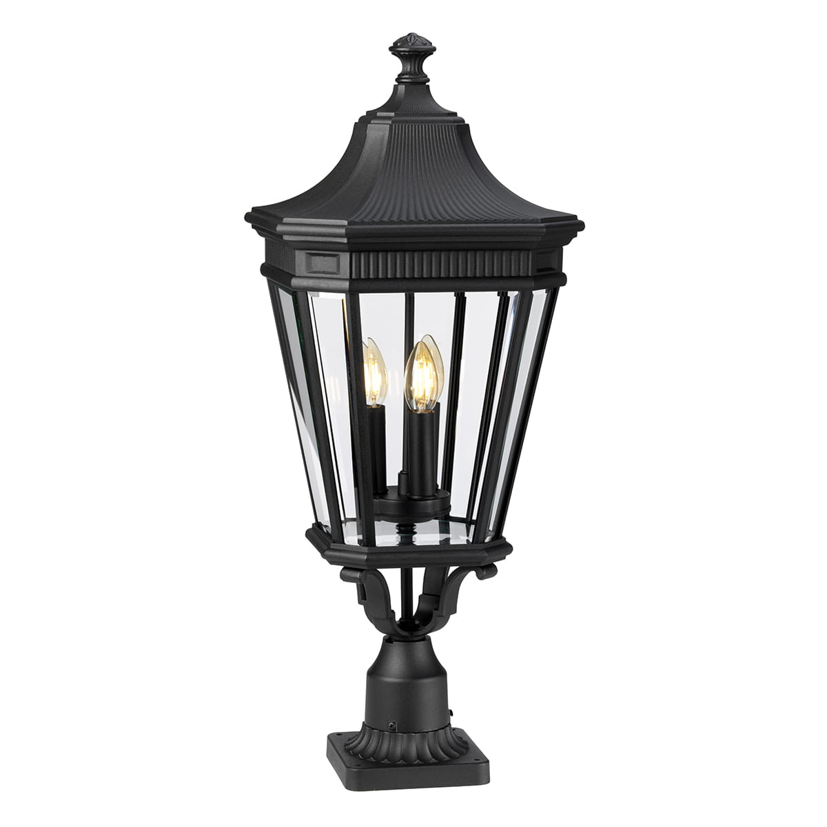 Latarnia ogrodowa Elstead Lighting Cotswold Lane FE-COTSLN3-L-BK IP44 3xE14 Aluminium Czarny