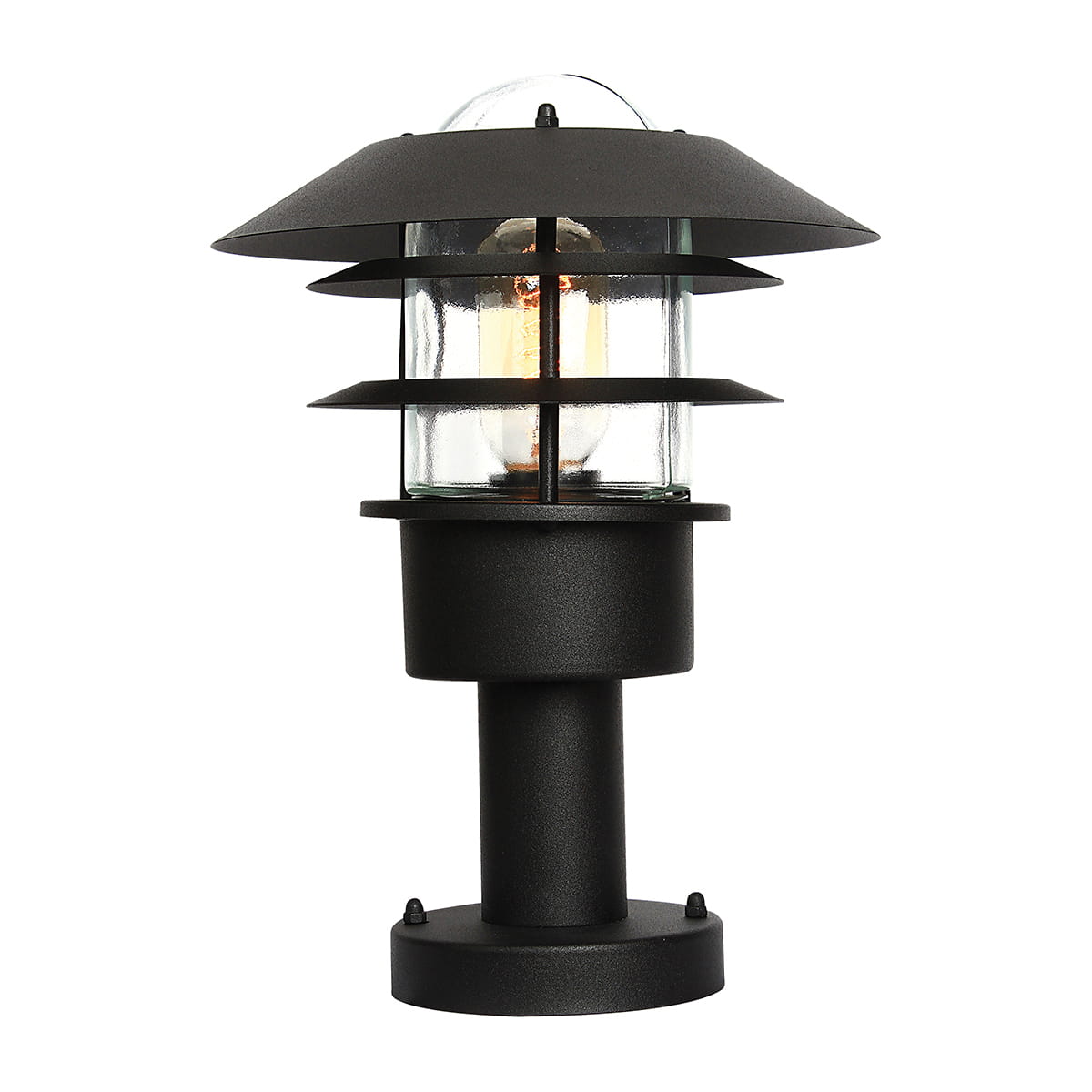 Latarnia ogrodowa Elstead Lighting Helsingor HELSINGOR-PED-BK IP44 czarna.