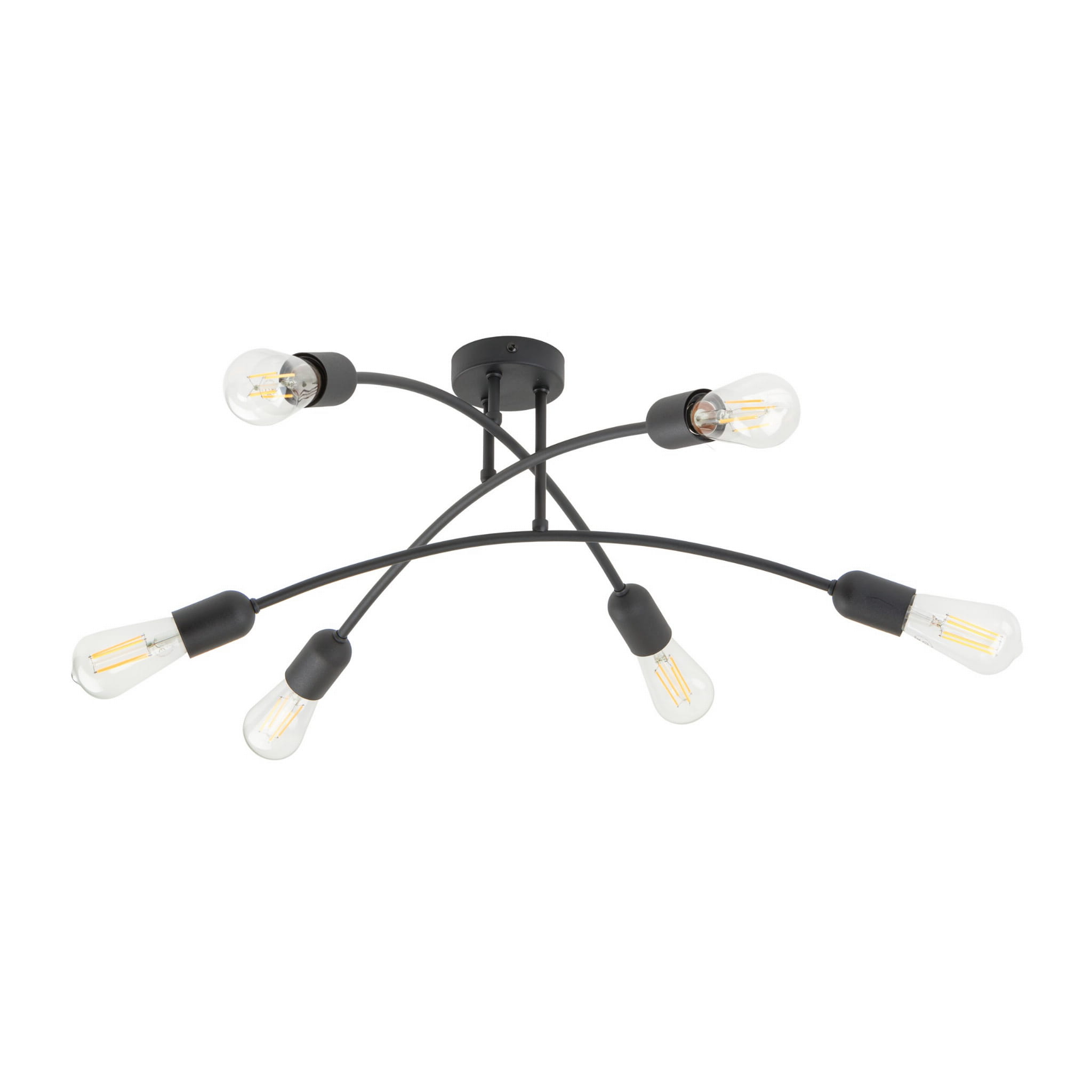 Lampa sufitowa HELIX TK Lighting 6xE27 15W czarna.