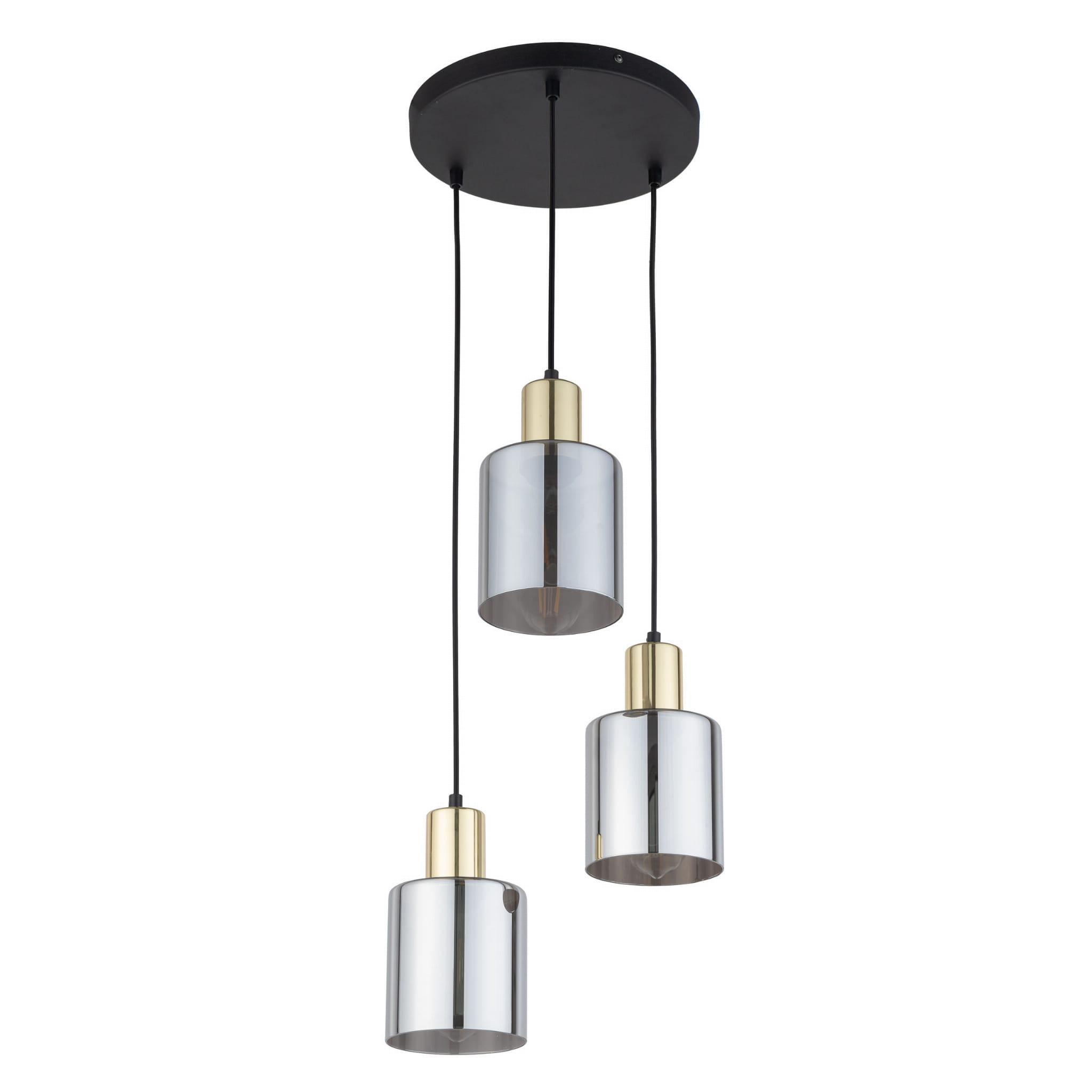 Lampa wisząca SIERRA TK Lighting 3xE27 15W Szkło Graphite.