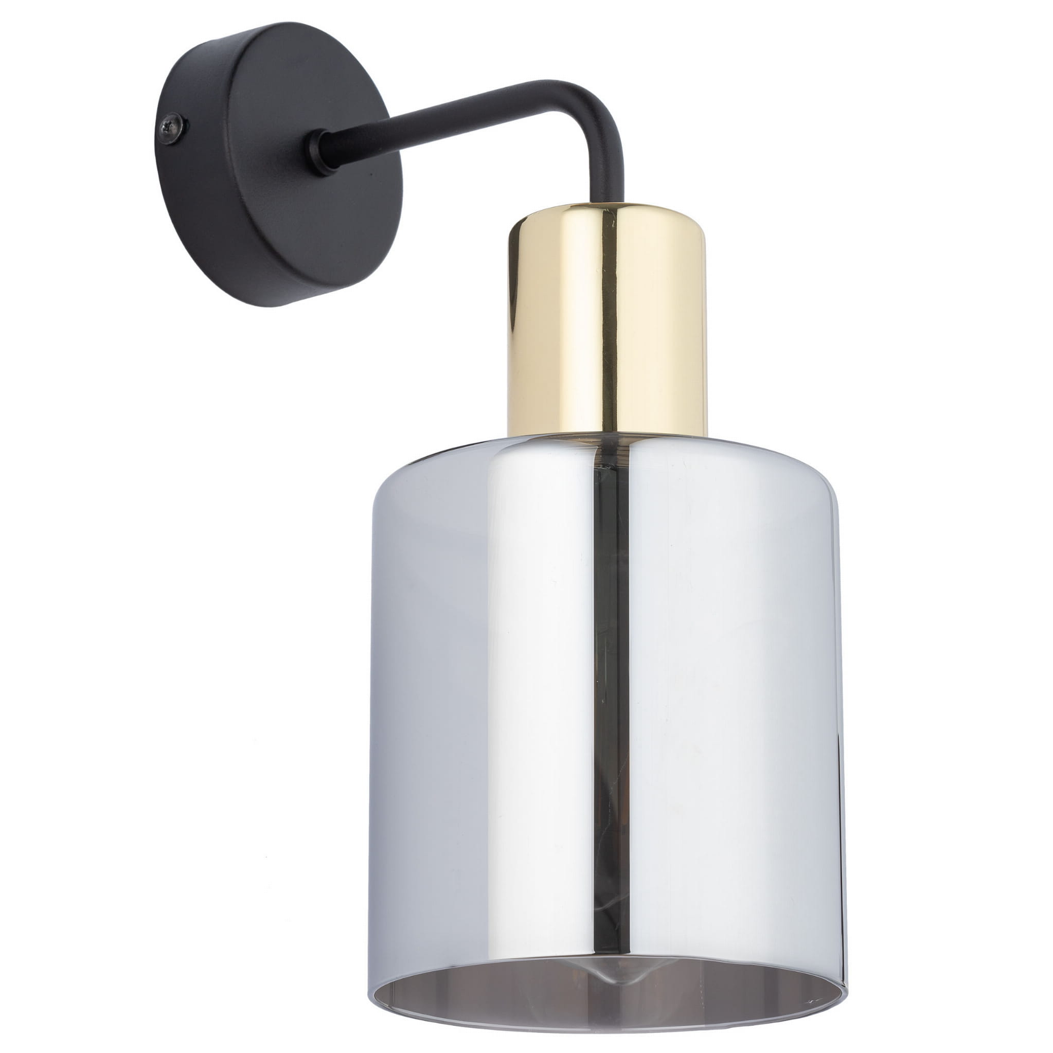Kinkiet SIERRA TK Lighting 1xE27 15W Szkło Graphite na ścianie.