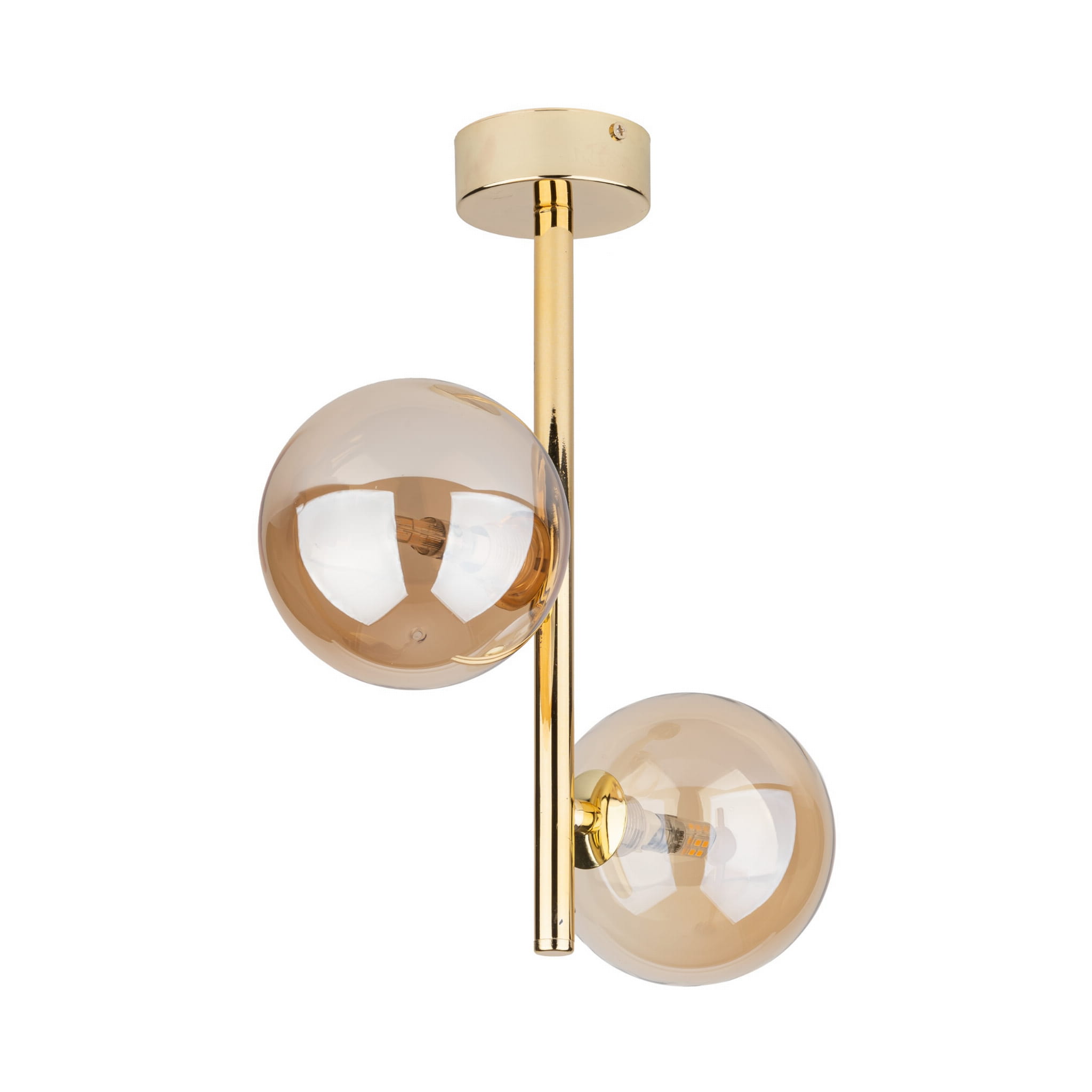 Lampa sufitowa ESTERA TK Lighting 2xG9 6W Szkło Biały, elegancka lampa z dwoma szklanymi kloszami.