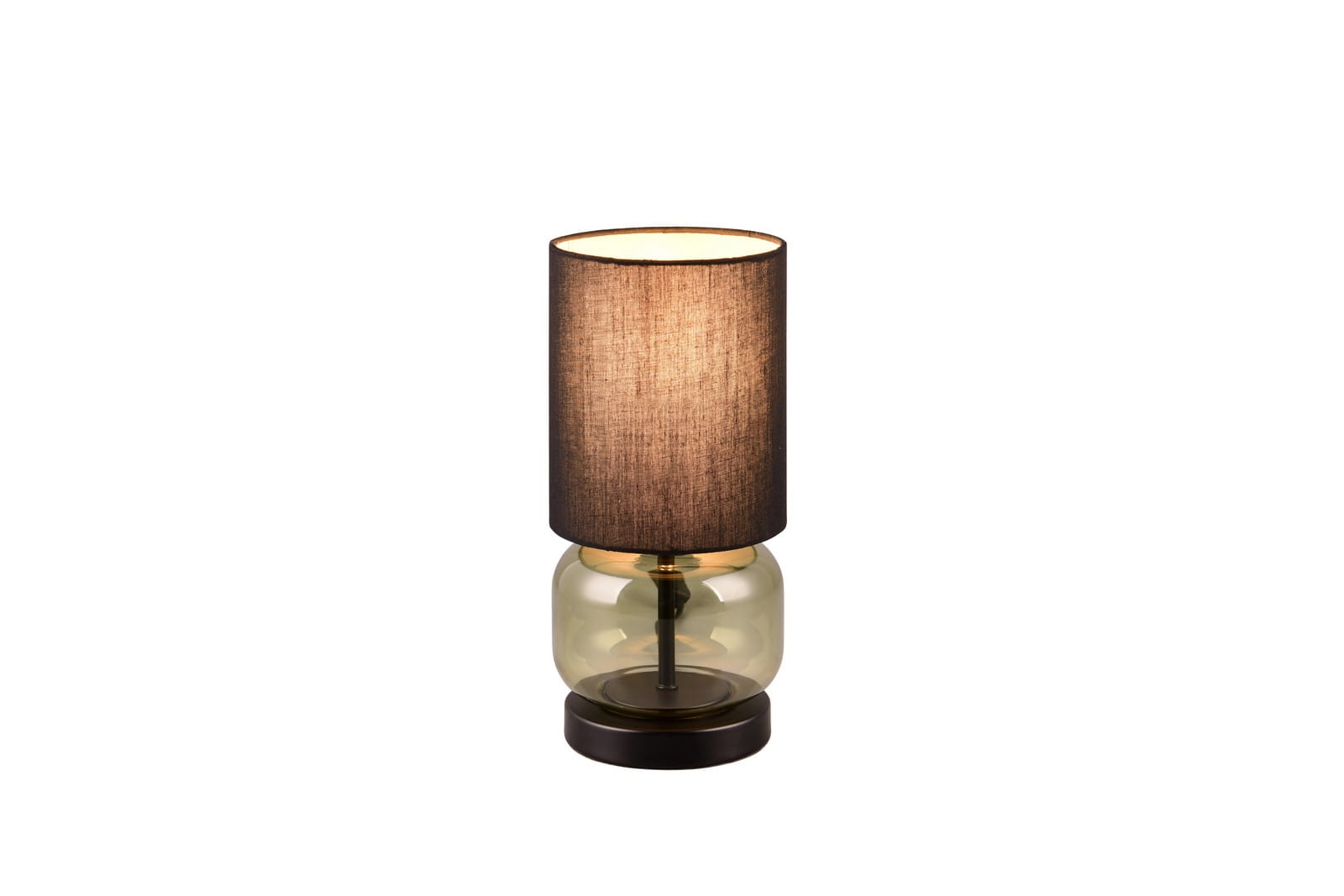 Lampa stojąca Elio Trio 1xE27 40W Czarny mat Metal Szkło Tkanina