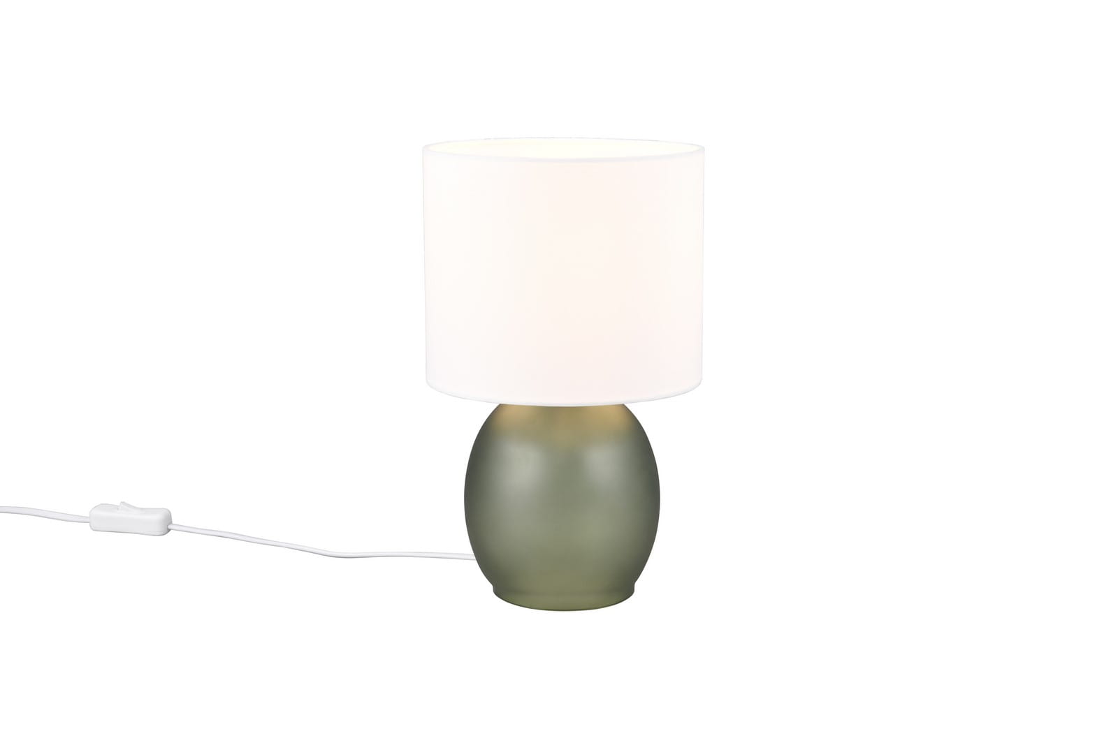 Lampa stojąca Vela Trio 1xE14 10W Zielony Szkło / Tkanina.