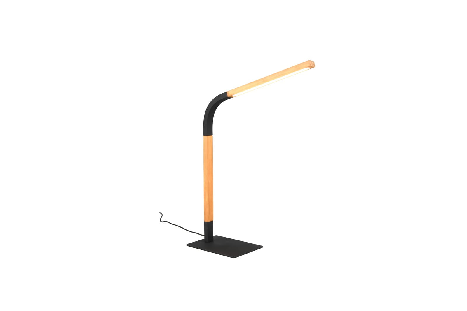 Lampa stojąca Norris Trio 1xLED zintegrowany 7W Czarny / Drewno Metal / Drewno