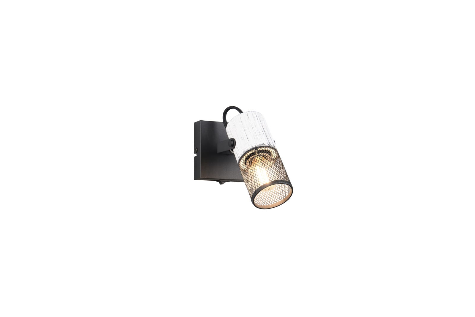 Lampa ścienna Tosh Trio 1xE14 15W Czarny / Biały Metal, widok z przodu.
