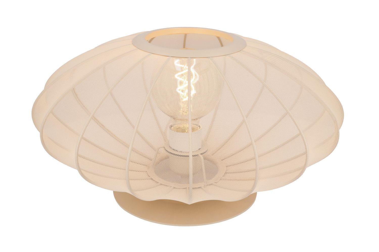 Lampa stojąca Corina Lucide beżowy tkanina metal.