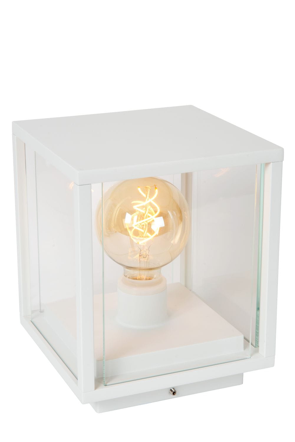 Lampa zewnętrzna Claire Lucide 1xE27 15W Biały Szkło.