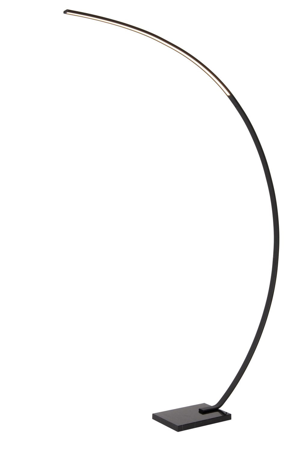 Lampa stojąca Curve Lucide 1xLED zintegrowany 15W czarny metal marmur