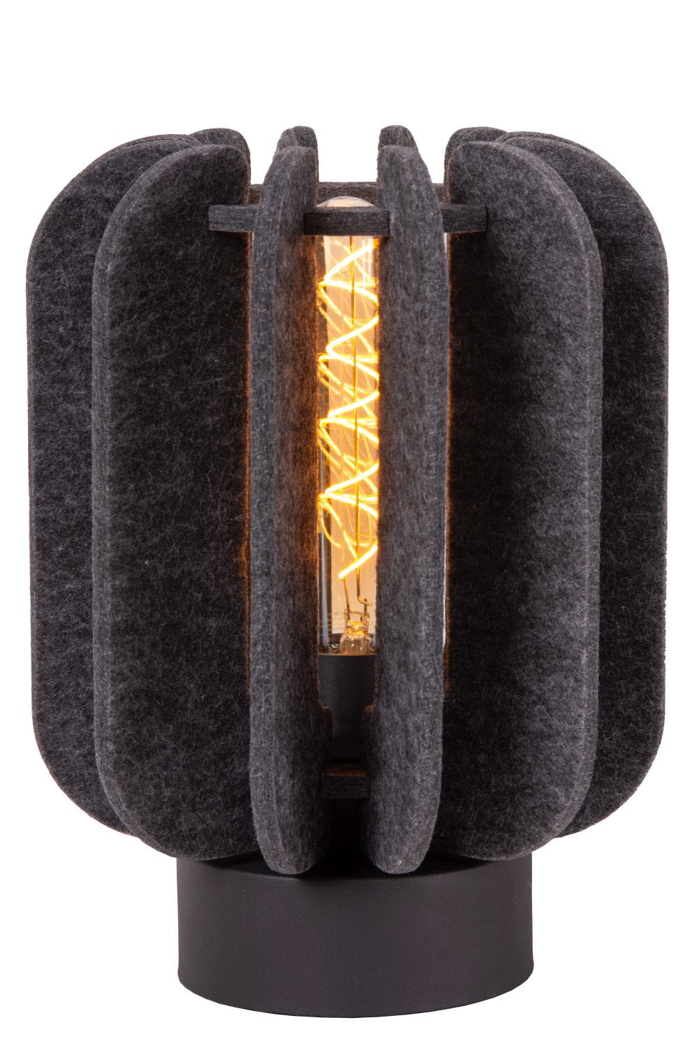 Lampa stojąca Rafal Lucide 1xE27 40W Szary / Czarny Filc / Materiał