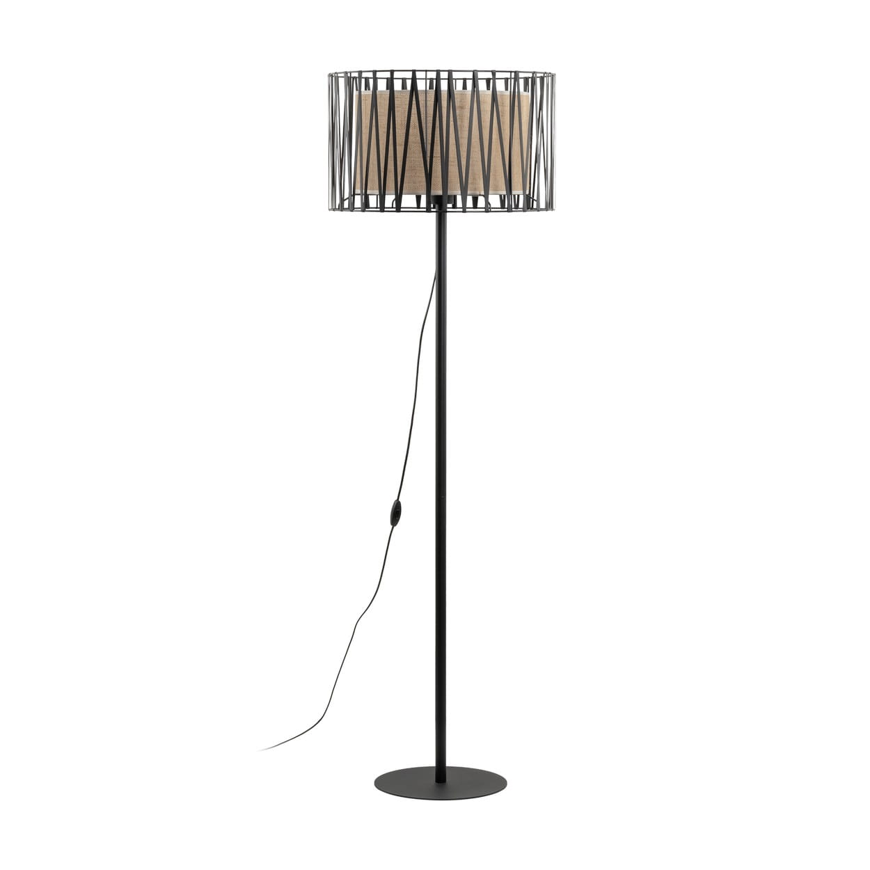 Lampa podłogowa Harmony Nature 1xE27 15W Metal/Tworzywo Sztuczne Czarny
