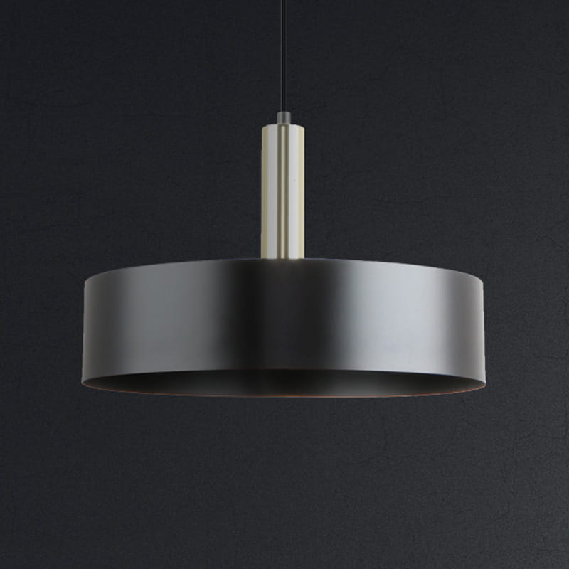 Lampa wisząca Leo Zuma Line 1x40W E27 Czarny / Złoty Metal