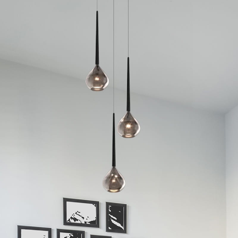 Lampa Wisząca Libra Zuma line 3x40W E14 Srebrny Metal w nowoczesnym wnętrzu.