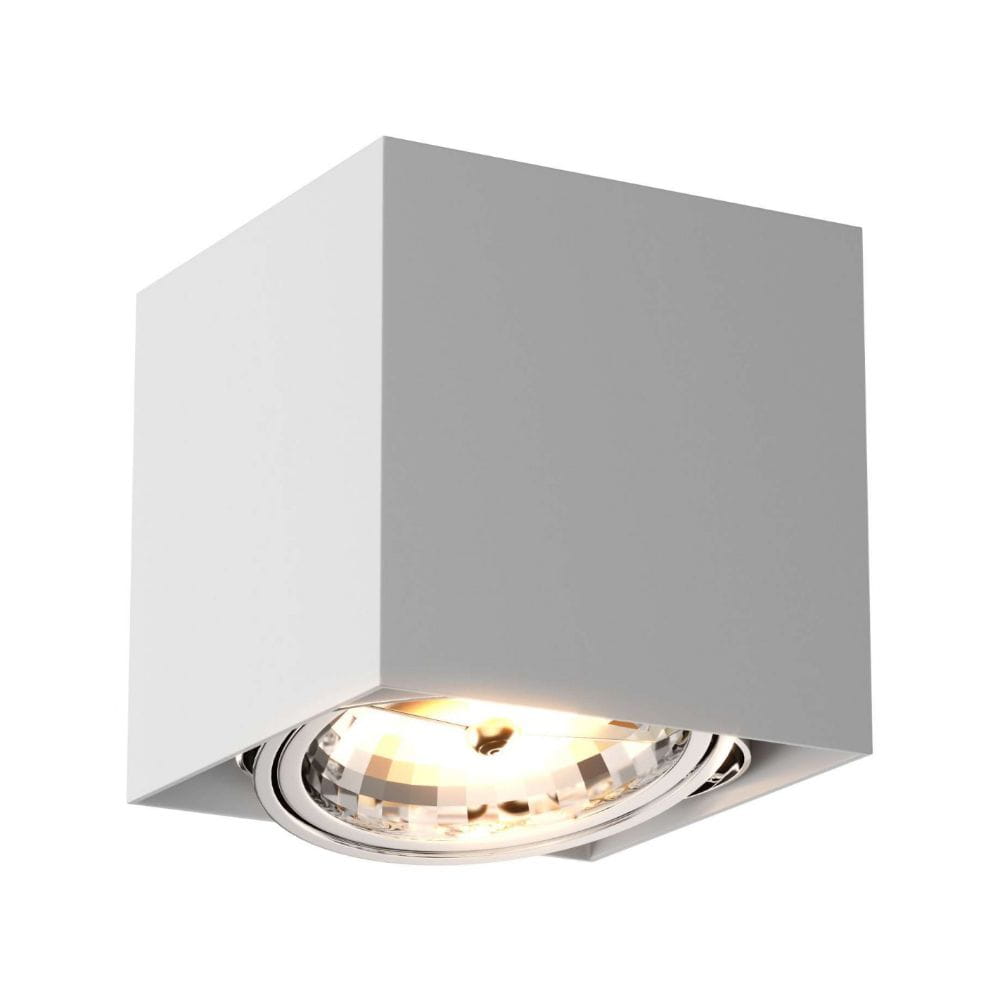 Lampa sufitowa Oprawa natynkowa TUBA Box Zuma Line 1x2W Biały Aluminium.