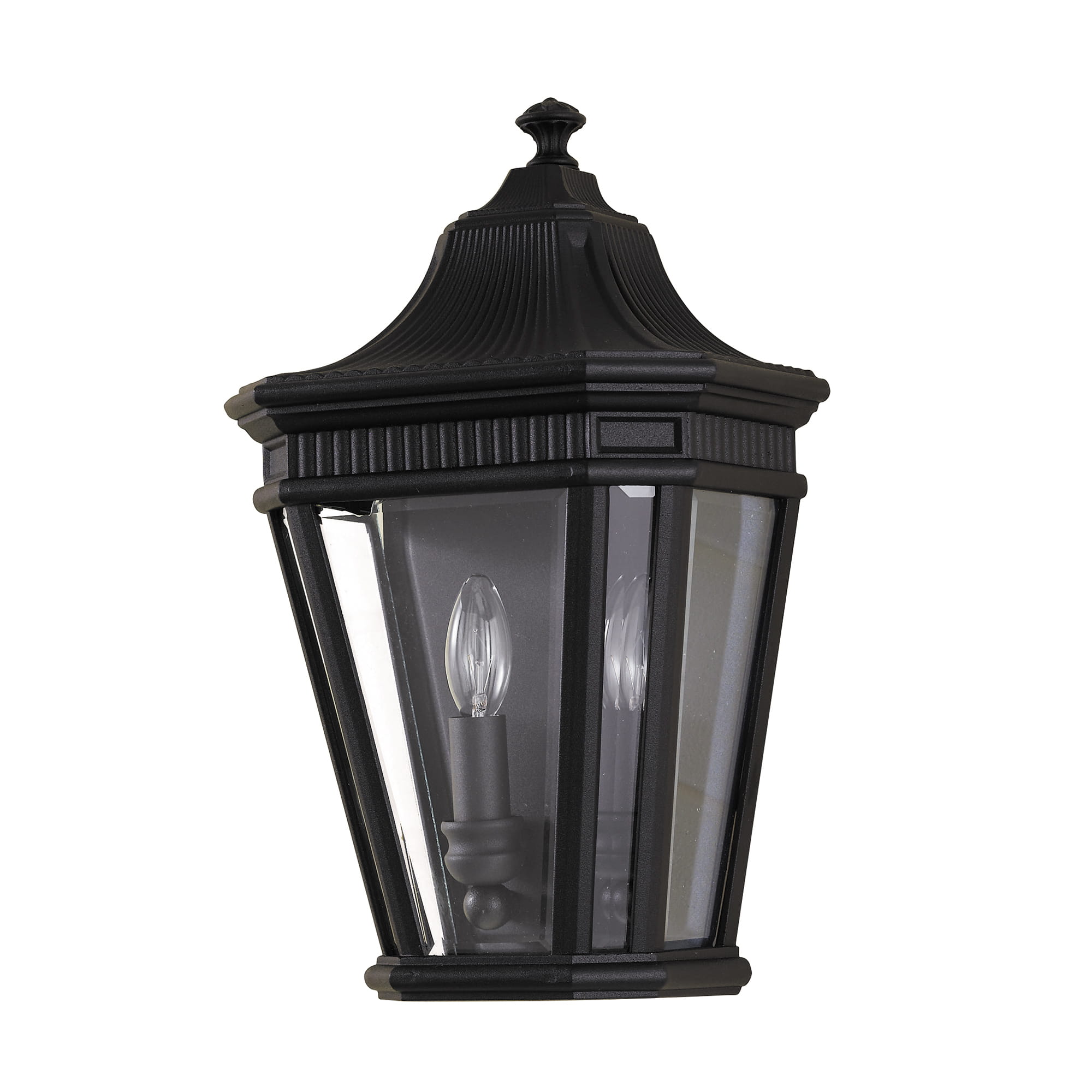 Kinkiet zewnętrzny Elstead Lighting Cotswold Lane FE-COTSLN7-BK IP44 2xE14 Aluminium Czarny.