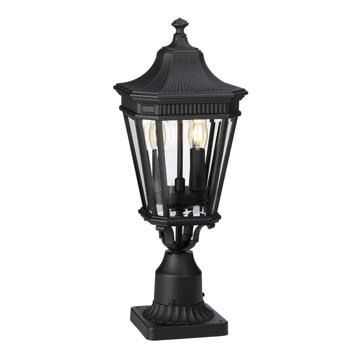 Latarnia ogrodowa Elstead Lighting Cotswold Lane FE-COTSLN3-M-BK IP44 2xE14 Aluminium Czarny.