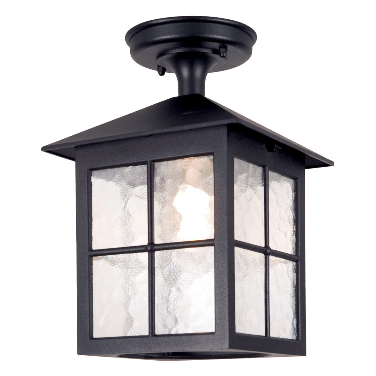 Czarna lampa stropowa Elstead Lighting Winchester BL18A-BLACK IP43 aluminiowa.
