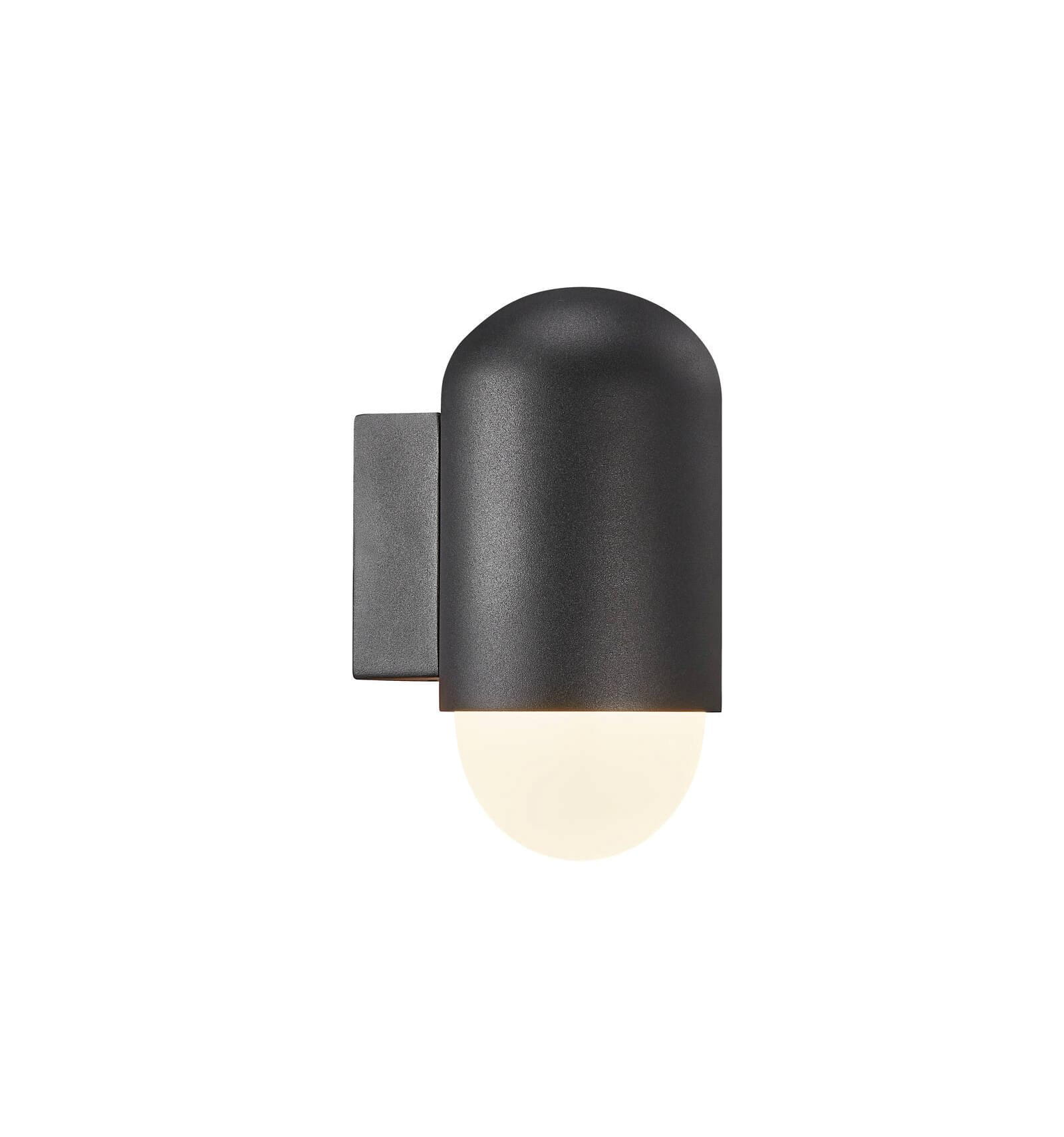 Lampa Ścienna Nordlux E27 15W Aluminium Czarny na białym tle.