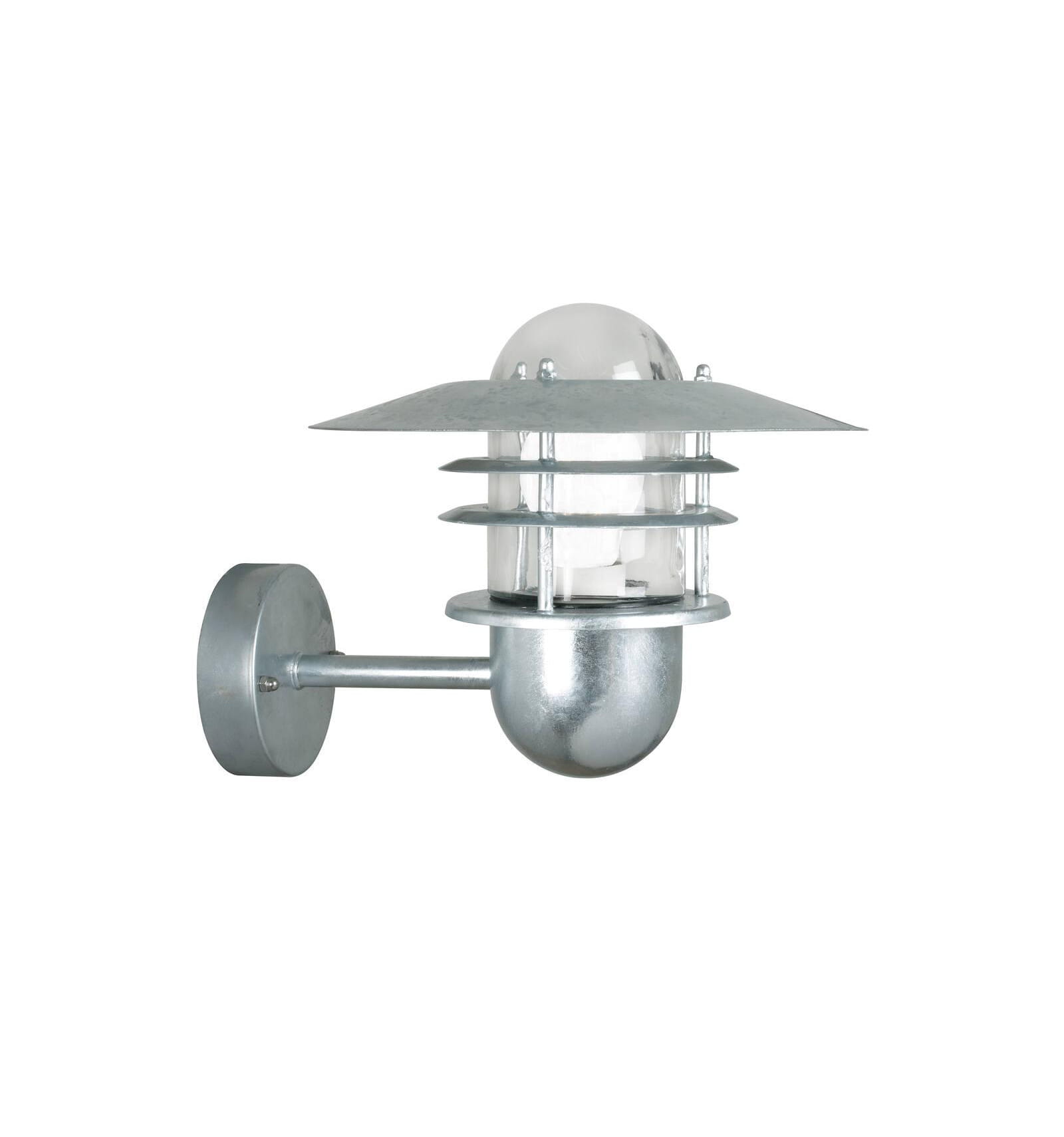 Lampa Ścienna Nordlux E27 60W Srebrny z przykryciem przypominającym kopułę.